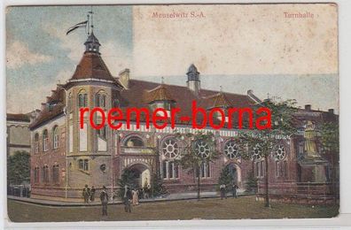 77336 Präge Ak Meuselwitz Sachsen-Altenburg Turnhalle um 1900