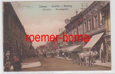 77603 Ak Zemun Semlin Zimony in Serbien Herrengasse um 1920