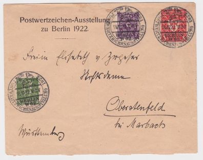 77663 DR Ganzsachen Umschlag PU67 Berlin Postwertzeichen Ausstellung 1922
