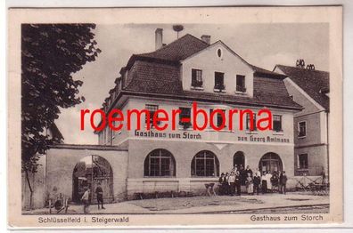 77678 Ak Schlüsselfeld im Steigerwald Gasthaus zum Storch um 1930