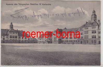 78166 Ak Kaserne des Telepraphen Bataillon IV Karlsruhe 1914
