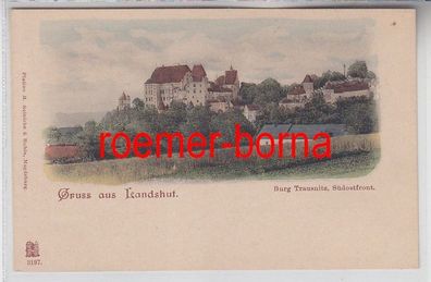 78234 Ak Gruß aus Landshut Burg Trausnitz Südostfront um 1900