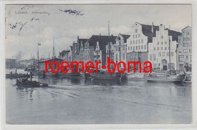78249 Ak Lübeck Hafenpartie 1912