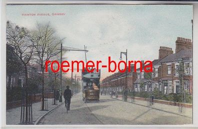78259 Ak Grimsby Hainton Avenue mit Strassenbahn um 1910