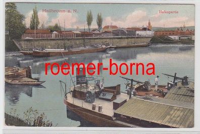 78388 Ak Heilbronn a.N. Hafenpartie 1910