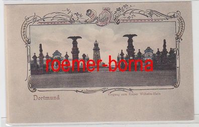 78500 Ak Dortmund Eingang zum Kaiser Wilhelm Hain um 1900
