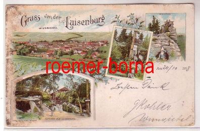 78509 Ak Lithografie Gruss von der Luisenburg Wunsiedel 1898