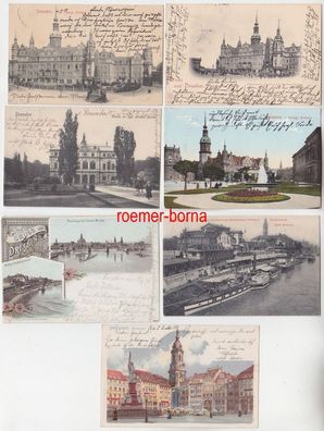 78551/7 Ak Dresden Schloss, Altmarkt, Fernheizwerk usw. um 1900