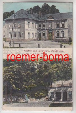 78593 Mehrbild Ak Mittelfrohna Gasthof zum Albertpark bei Limbach 1918