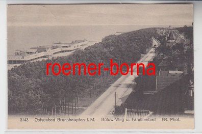 78734 Ak Ostseebad Brunshaupten Bülowweg und Familienbad 1925