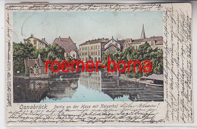 78783 Ak Osnabrück Partie an der Hase mit Kaiserhof 1904