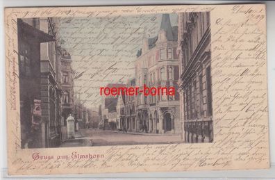 78822 Ak Gruss aus Elmshorn Straßenansicht mit Conditorei Ed. Koch 1899