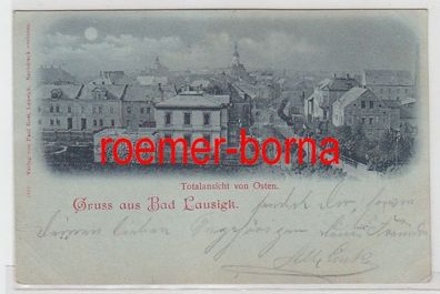 78848 Mondscheinkarte Gruß aus Bad Lausick Totalansicht von Osten 1898