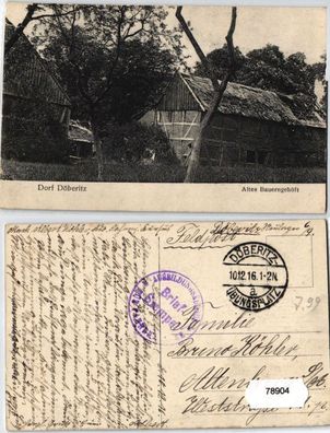 78904 Feldpost AK Dorf Döberitz - Altes Bauerngehöft - Ausbildungskursus 1916