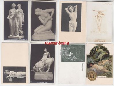 78921/8 Erotik Ak Nackte Damen, Akt, Kunst usw. um 1910