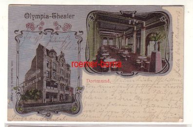 79081 Ak limit. Seidenkarte Dortmund Olympia-Theater 1904