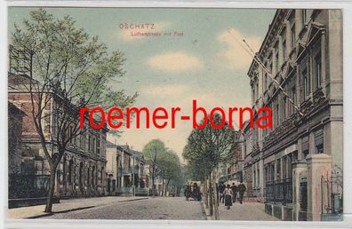 79126 Ak Oschatz Lutherstrasse mit Post 1907