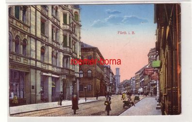 79341 Ak Fürth i.B. Straßenansicht mit Geschäften 1917