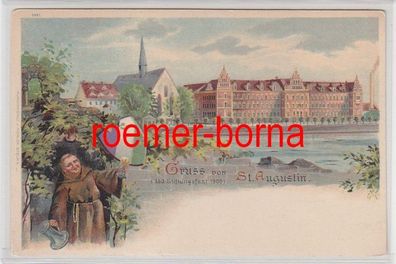 79369 Ak Lithografie Grimma Gruss von St. Augustin um 1900