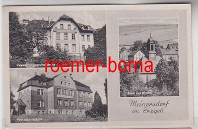 79385 Mehrbild Ak Meinersdorf im Erzgebirge Verwaltungsgrundschule usw. 1955