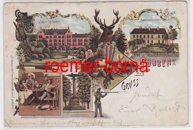 79404 Ak Lithografie Gruss aus Lübben N./ L. Jägerkaserne usw. 1902