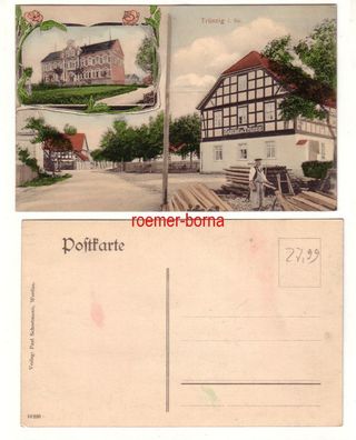 79458 Mehrbild Ak Trünzig Sa. Gasthof um 1920