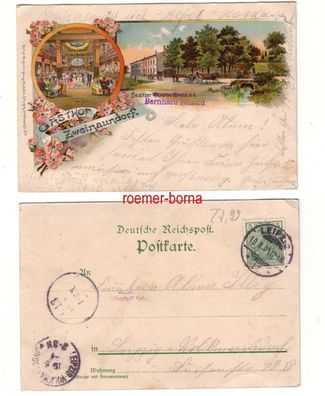 79462 Ak Lithografie Gasthof Zweinaundorf von Gustav Grosse 1901