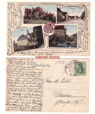 79576 Mehrbild Ak Gruss aus Seebach Kr. Langensalza Dorfstrasse usw. 1907