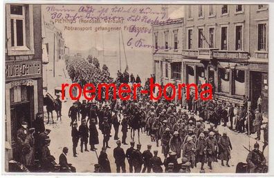 79586 Ak Piennes (nordöstl Verdun) Abtransport gefangener Franzosen um 1915