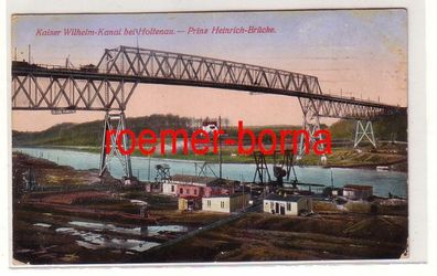 79607 Ak Kaiser Wilhelm Kanal bei Holtenau Prinz Heinrich Brücke 1914