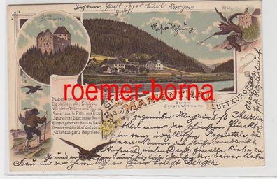 79639 Ak Lithografie Gruss aus Marienthal Luftkurort, Veste Stockenfels 1914