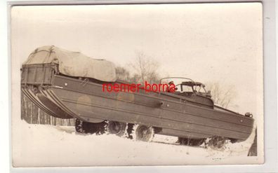 79689 Foto Ak erbeutetes sowjetisches Amphibienfahrzeugs BAW um 1940