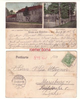 79803 Mehrbild Ak Gruss aus Elxleben a. Gera Gasthaus König von Preussen 1905