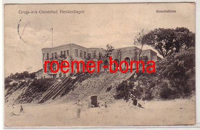79806 Ak Gruss aus Ostseebad Henkenhagen Strandschloss 1910