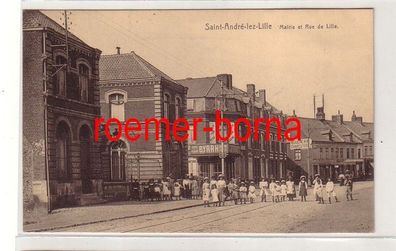 79835 Feldpost Ak Saint André lez Lille Mairie et Rue de Lille 1915
