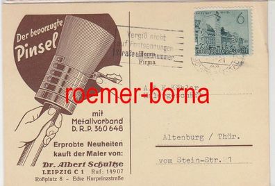 79854 Ak Werbung Pinsel von Dr. Albert Schultze in Leipzig 1940