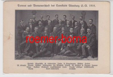 79984 Ak Turnrat und Vorturnschaft des Turnklubs Altenburg S.-A. 1910