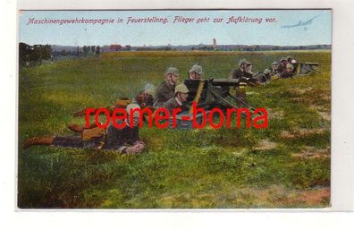 80186 Feldpost Ak Maschinengewehrkompagnie in Feuerstellung 1915