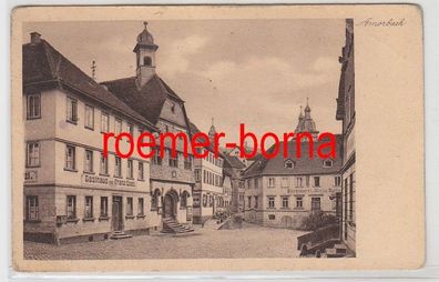 80200 Ak Amorbach Marktplatz mit Gasthaus Franz Elzel und Bierbrauerei 1928