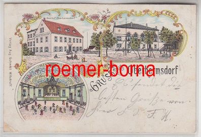 80393 Ak Lithographie Gruss aus Oberhermsdorf Gasthof 1903