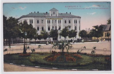 80615 AK Naumburg an der Saale - Bismarckplatz mit Hotel zur Reichskrone 1914