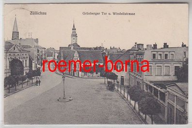 80727 Ak Züllichau Sulechów Grünberger Tor und Windellstrasse 1912