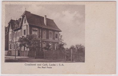 82147 Ak Lucka S.-A. Conditorei und Café 1921