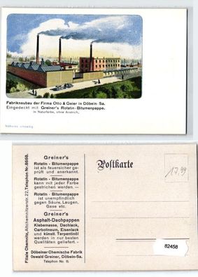 82458 Ak Fabrikneubau der Firma Otto & Geier in Döbeln in Sachsen