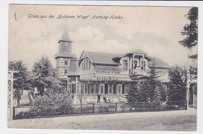 82728 AK Gruss aus der 'Goldenen Wiege' Harburg-Haake - Conditorei & Café 1906