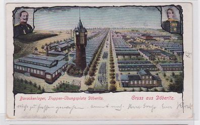 82779 AK Gruss aus Döberitz - Barackenlager, Truppenübungsplatz Döberitz 1910