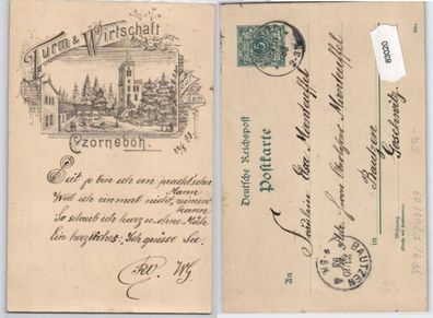 83020 DR Ganzsachen Postkarte PP9/ F240/03 Turm & Wirtschaft auf dem Czorneboh