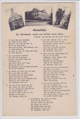 83513 Heimatlied Ak 'Du, Bernsbach, warst und bleibst mein Stolz' um 1940