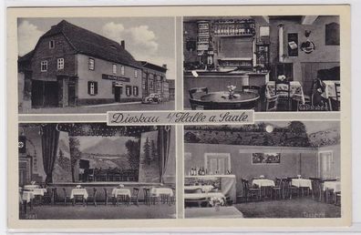 83956 Mehrbild Ak Dieskau bei Halle an der Saale Gasthof 1941