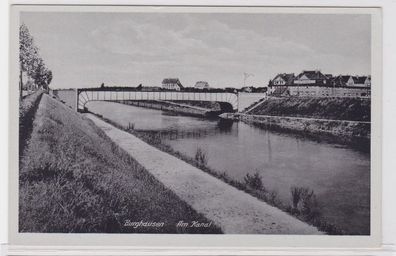 84094 AK Burghausen - Am Kanal, Brücke und Häuser am Fluss
